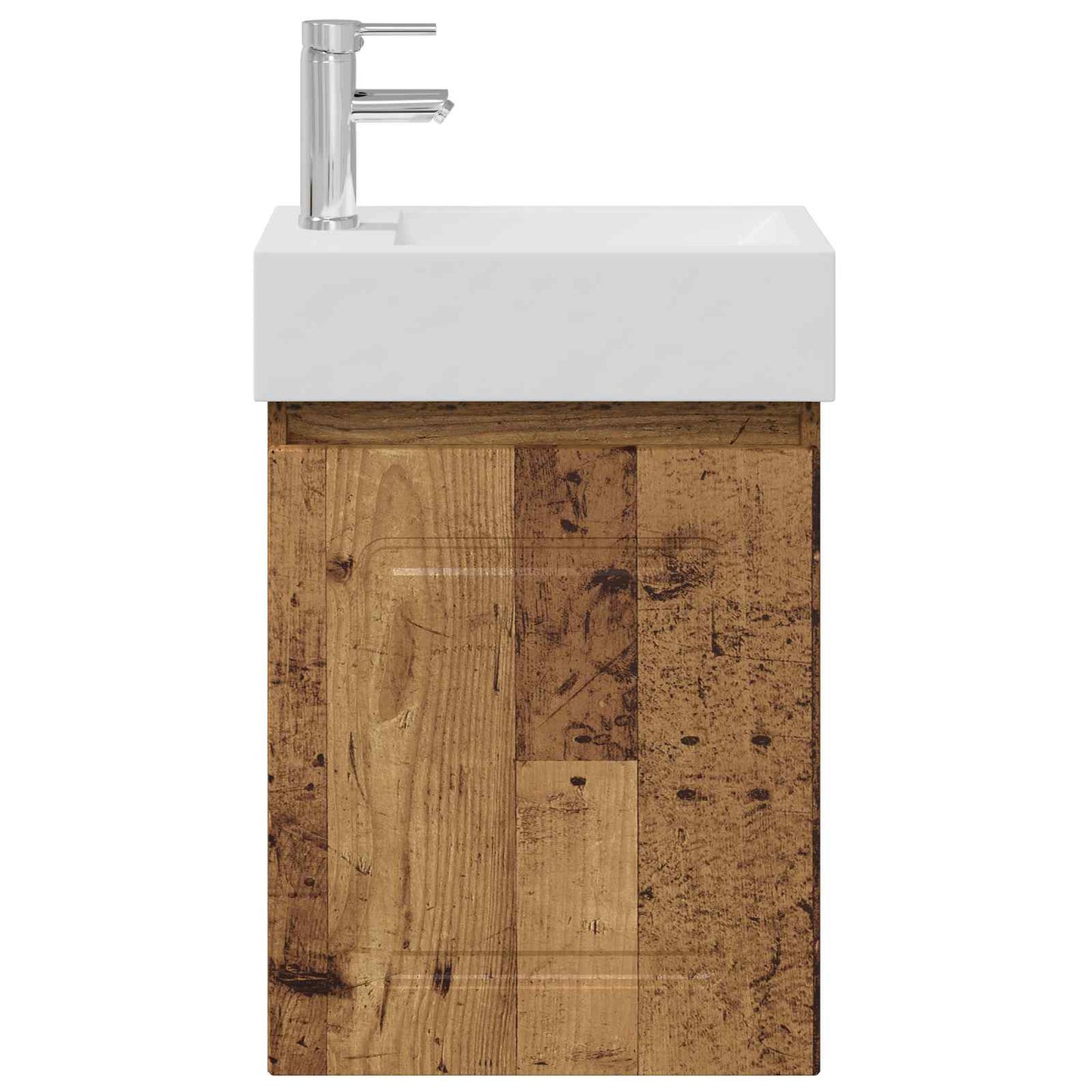 Bathroom Vanity Unit with Tap Old Wood 45.5 x 22.5 x 84 cm