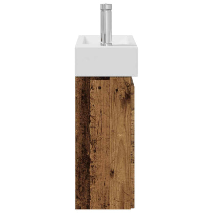 Bathroom Vanity Unit with Tap Old Wood 45.5 x 22.5 x 84 cm