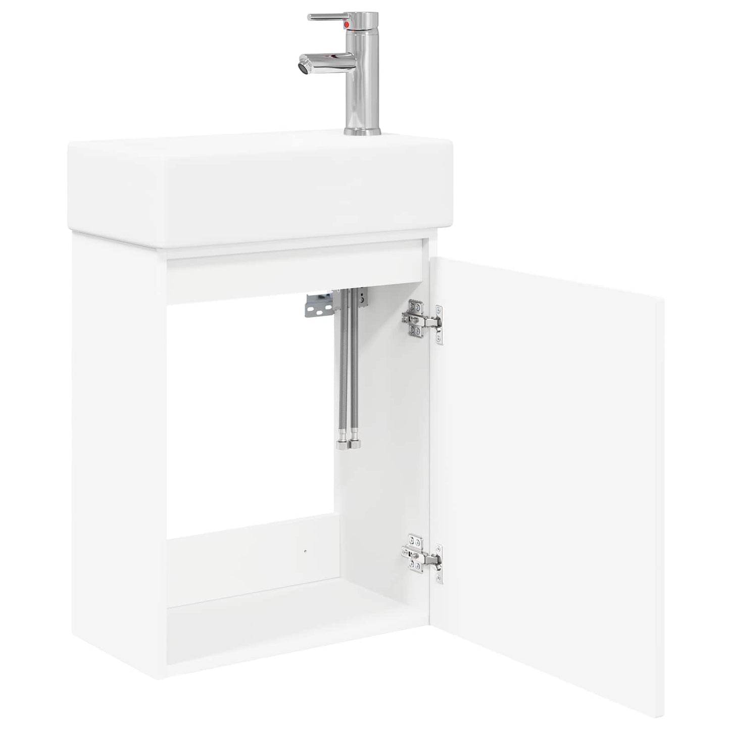 Bathroom Vanity Unit with Tap White 45.5 x 22.5 x 84 cm