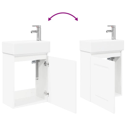Bathroom Vanity Unit with Tap White 45.5 x 22.5 x 84 cm
