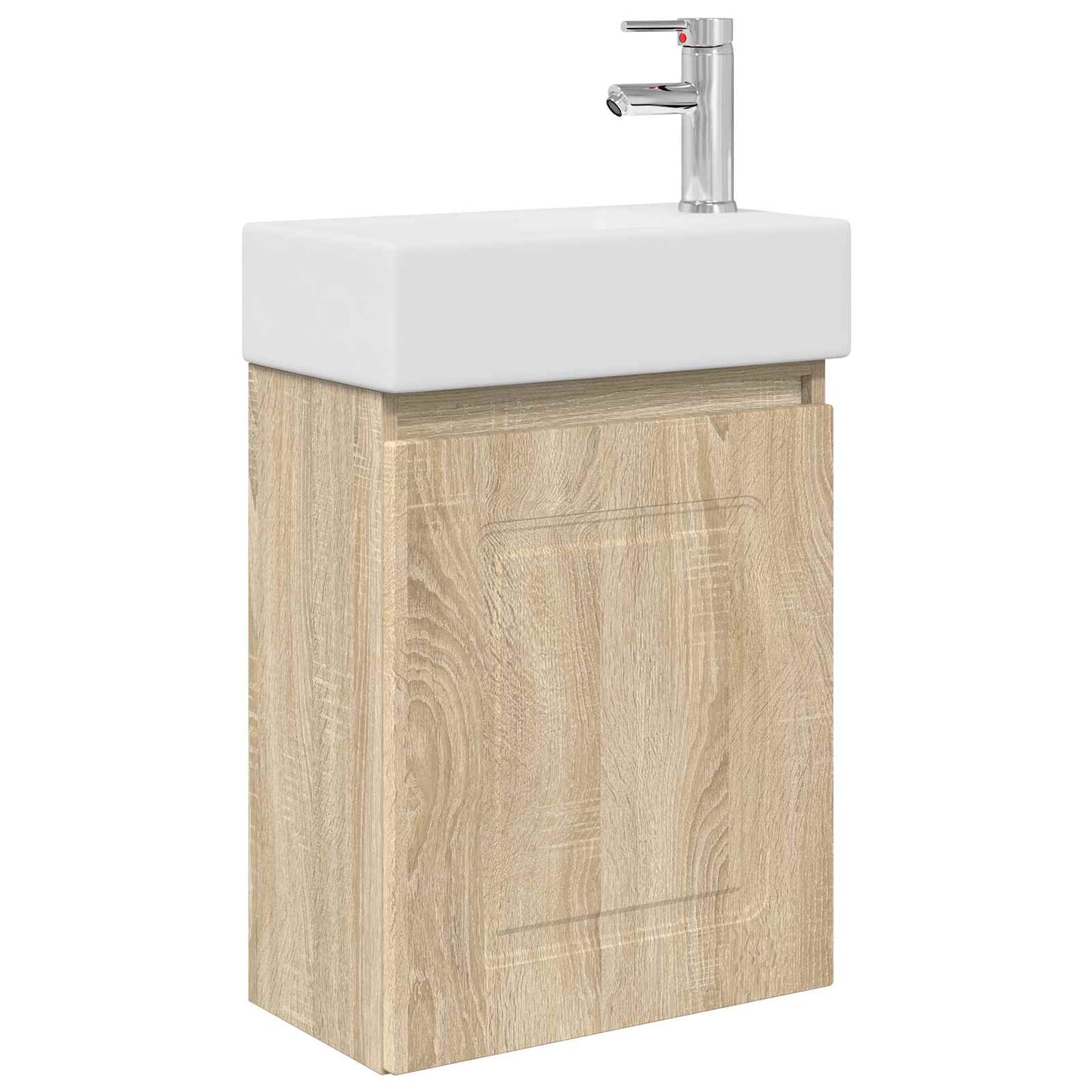 Bathroom Vanity Unit with Tap Sonoma Oak 45.5 x 22.5 x 84 cm