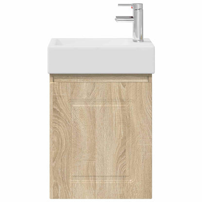 Bathroom Vanity Unit with Tap Sonoma Oak 45.5 x 22.5 x 84 cm