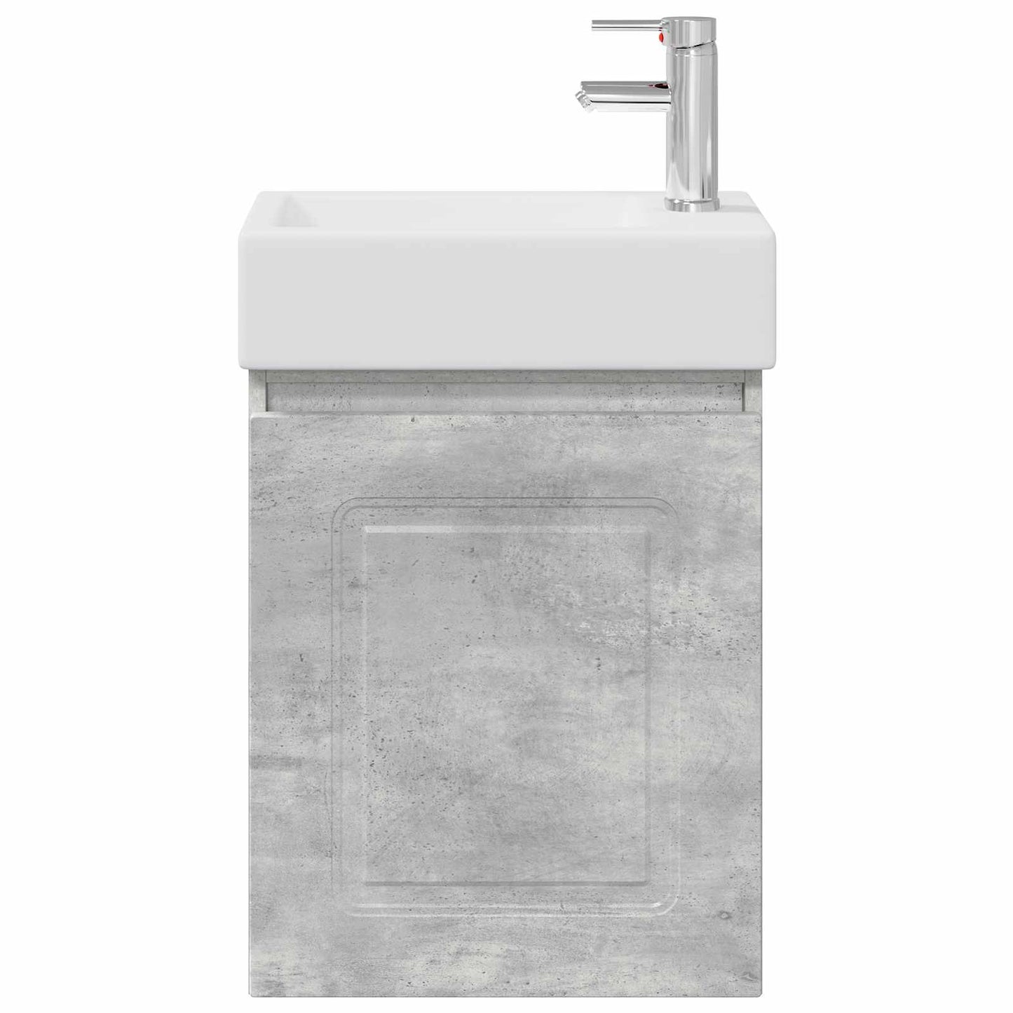 Bathroom Vanity Unit with Tap Concrete Grey 45.5 x 22.5 x 84 cm