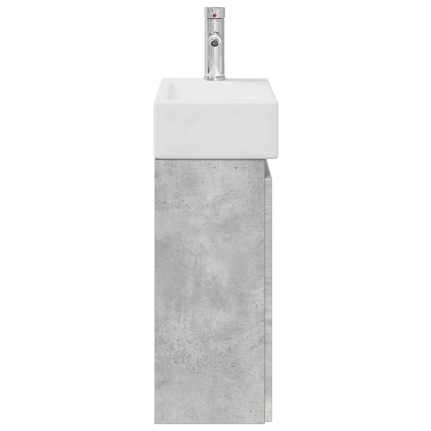 Bathroom Vanity Unit with Tap Concrete Grey 45.5 x 22.5 x 84 cm