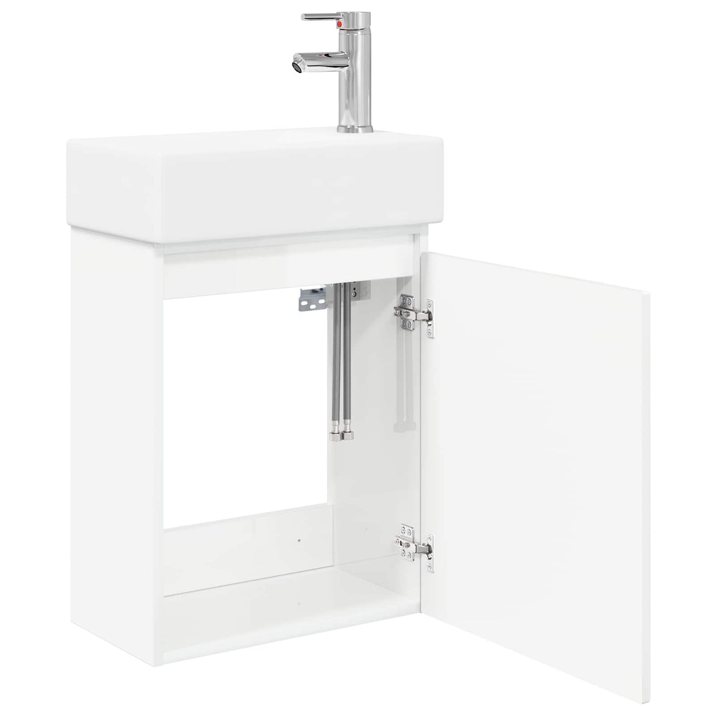 Bathroom Vanity Unit with Tap High Gloss White