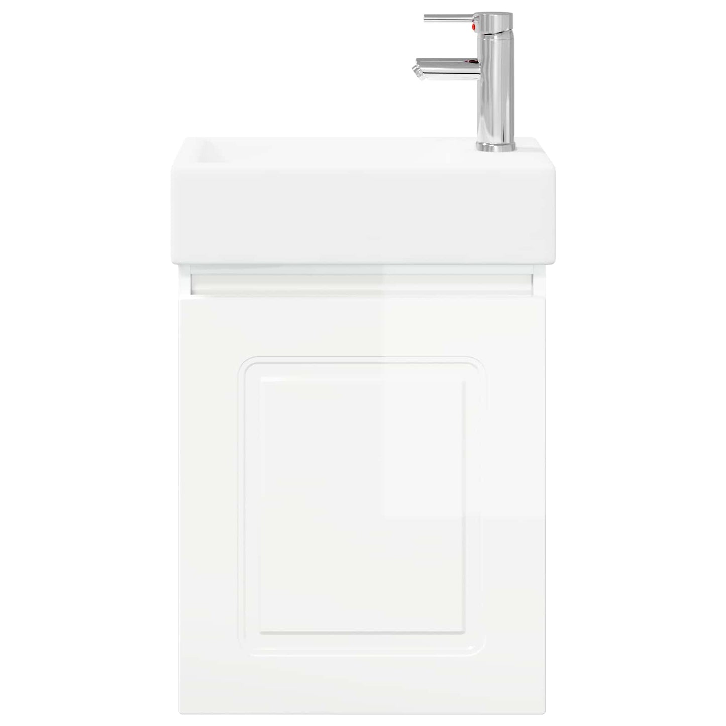 Bathroom Vanity Unit with Tap High Gloss White