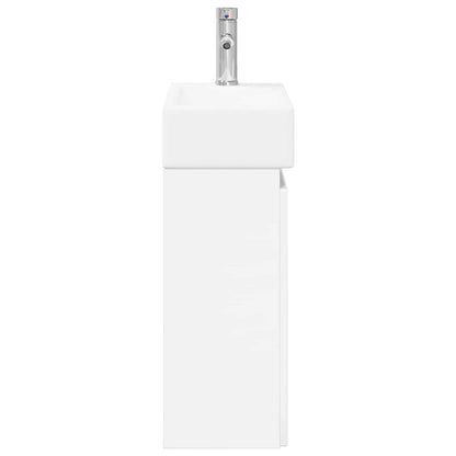 Bathroom Vanity Unit with Tap High Gloss White