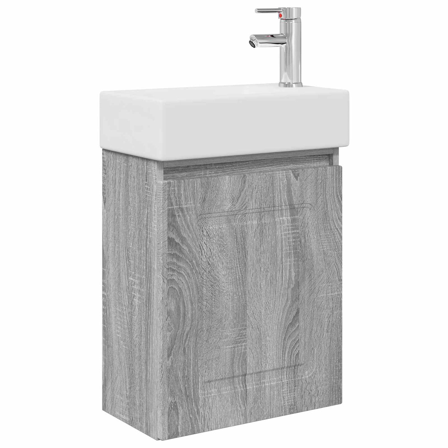 Bathroom Vanity Unit with Tap Grey Sonoma 45.5 x 22.5 x 84 cm