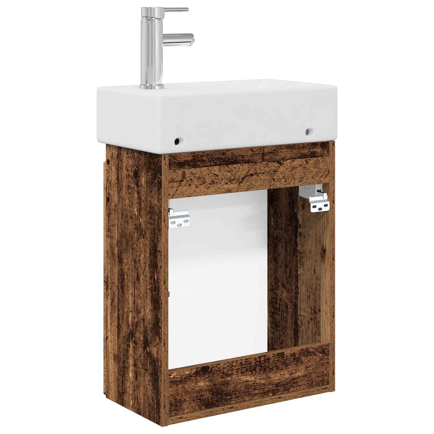 Bathroom Vanity Unit with Tap Old Wood 45.5 x 22.5 x 84 cm