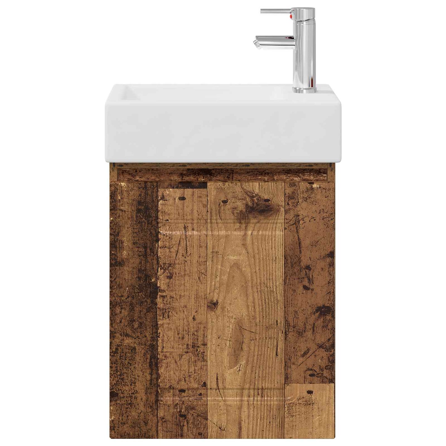 Bathroom Vanity Unit with Tap Old Wood 45.5 x 22.5 x 84 cm