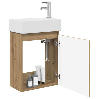 Bathroom Vanity Unit with Tap Artisan Oak 45.5 x 22.5 x 84 cm