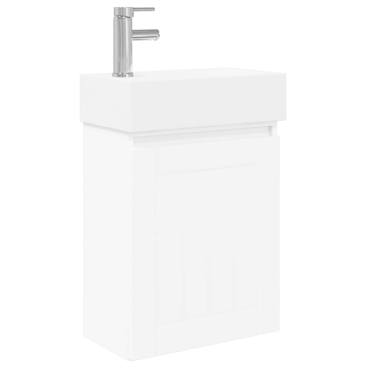 Bathroom Vanity Unit with Tap White 45.5 x 25.5 x 84 cm