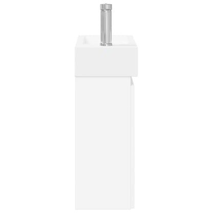 Bathroom Vanity Unit with Tap White 45.5 x 25.5 x 84 cm