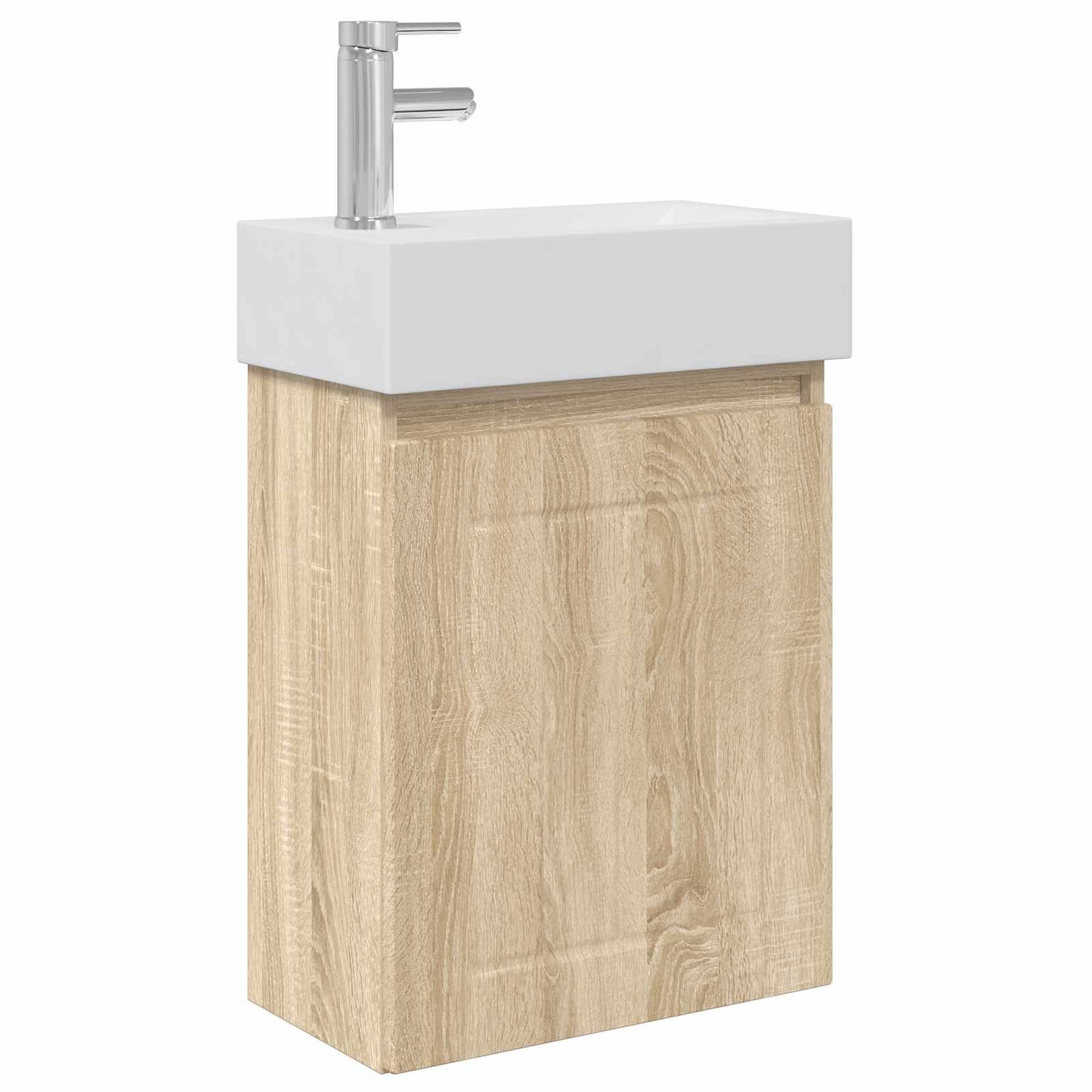 Bathroom Vanity Unit with Tap Sonoma Oak 45.5 x 25.5 x 84 cm