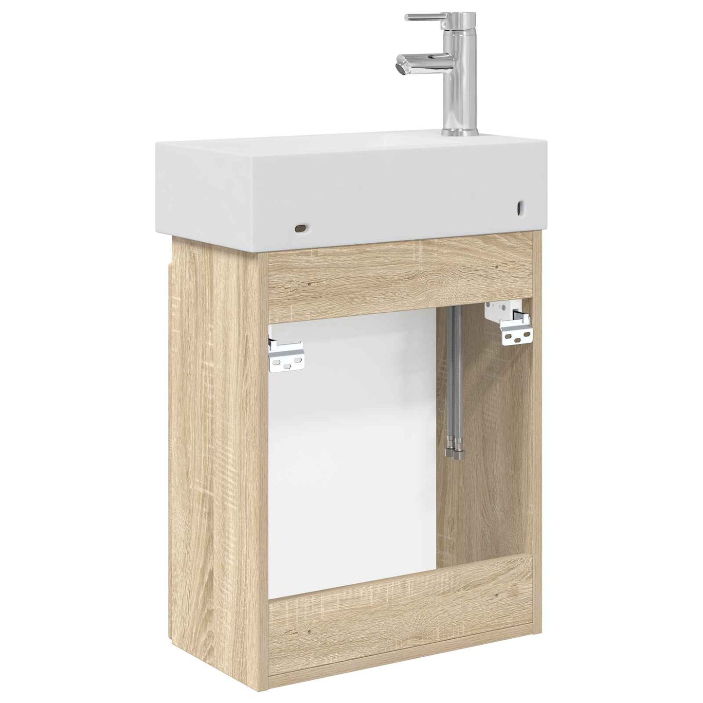 Bathroom Vanity Unit with Tap Sonoma Oak 45.5 x 25.5 x 84 cm