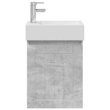 Bathroom Vanity Unit with Tap Concrete Grey 45.5 x 25.5 x 84 cm