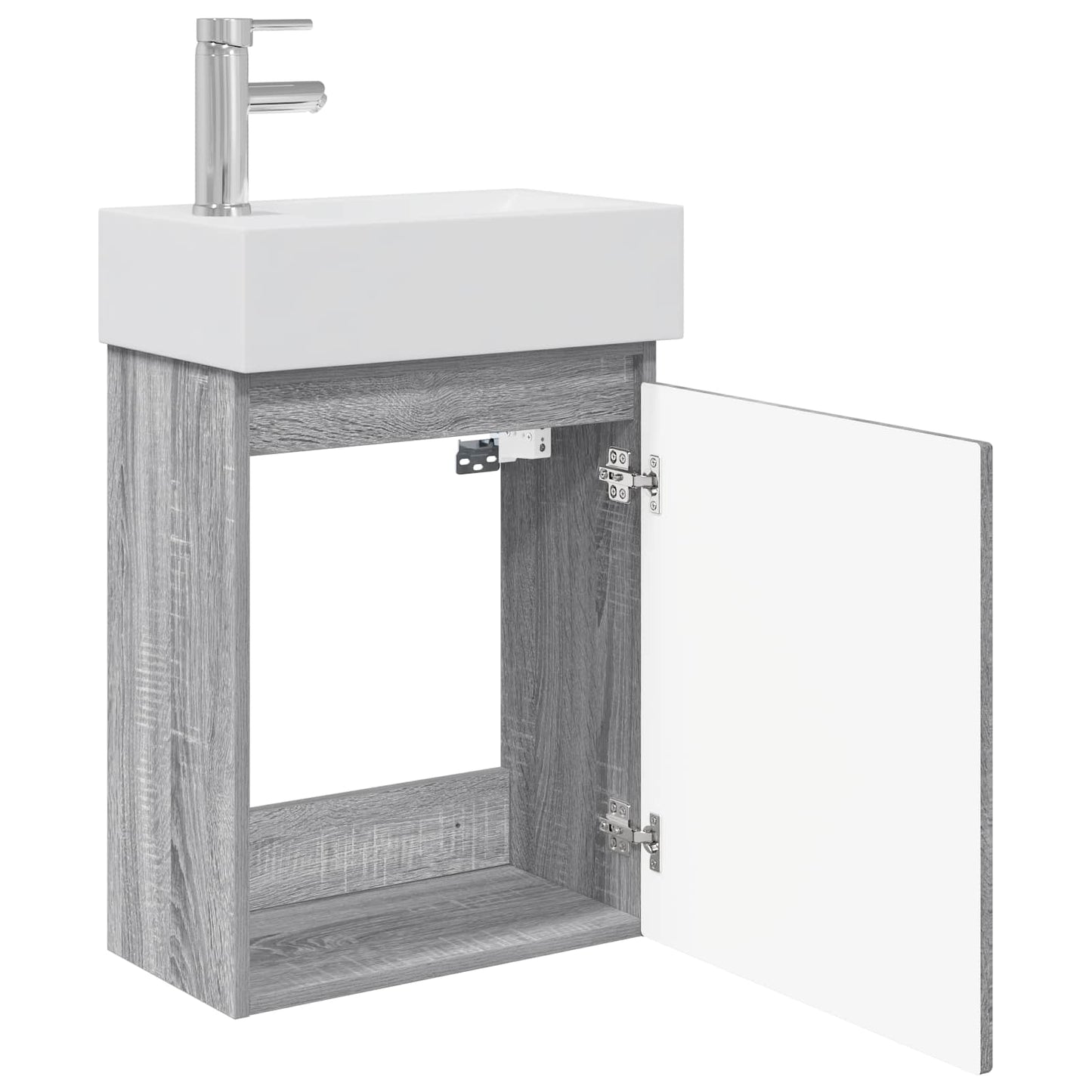 Bathroom Vanity Unit with Tap Grey Sonoma 45.5 x 25.5 x 84 cm