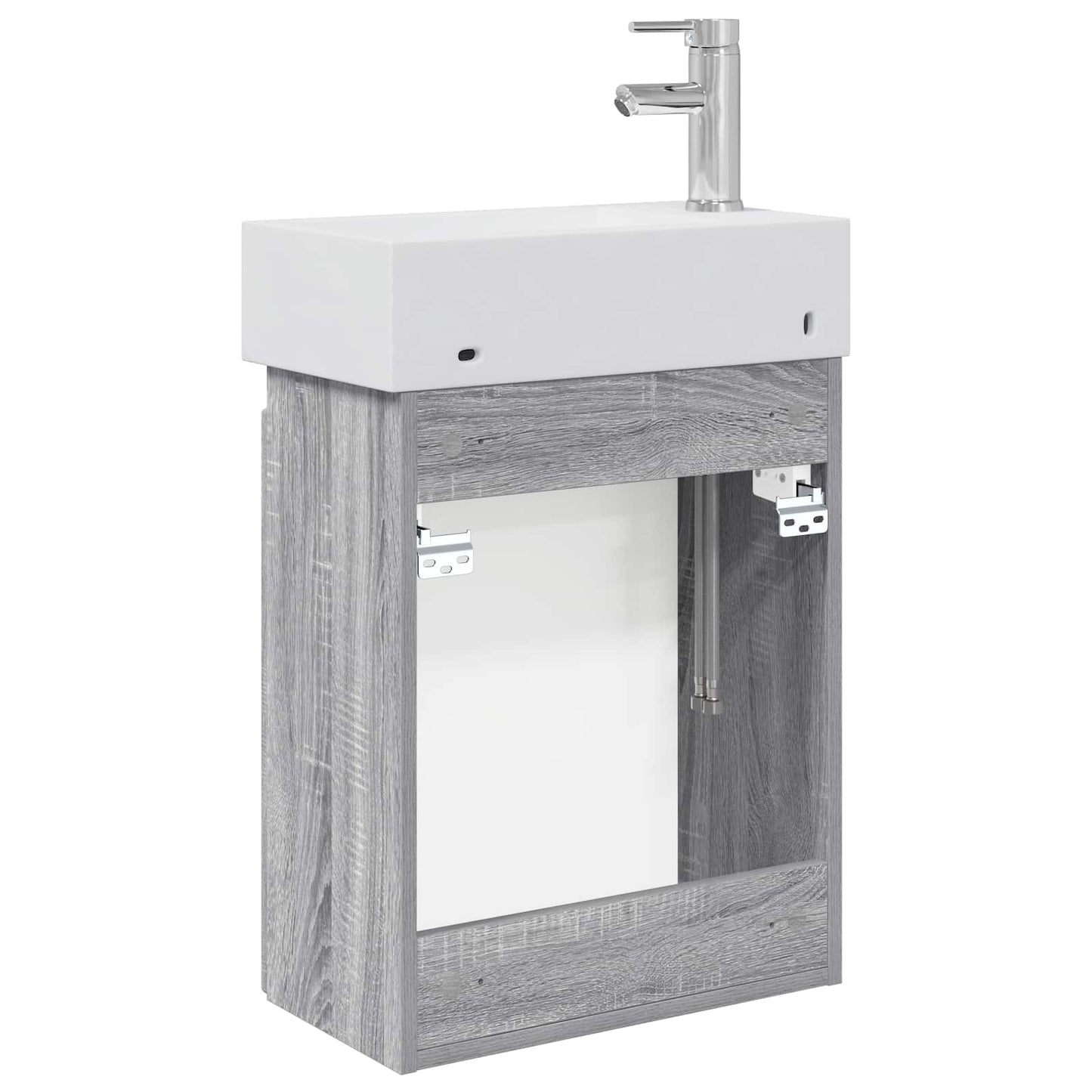 Bathroom Vanity Unit with Tap Grey Sonoma 45.5 x 25.5 x 84 cm