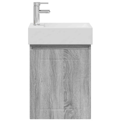 Bathroom Vanity Unit with Tap Grey Sonoma 45.5 x 25.5 x 84 cm