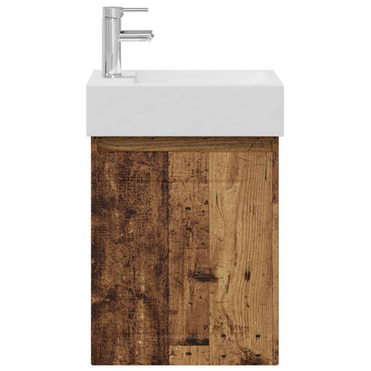Bathroom Vanity Unit with Tap Old Wood 45.5 x 25.5 x 84 cm