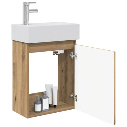 Bathroom Vanity Unit with Tap Artisan Oak 45.5 x 25.5 x 84 cm