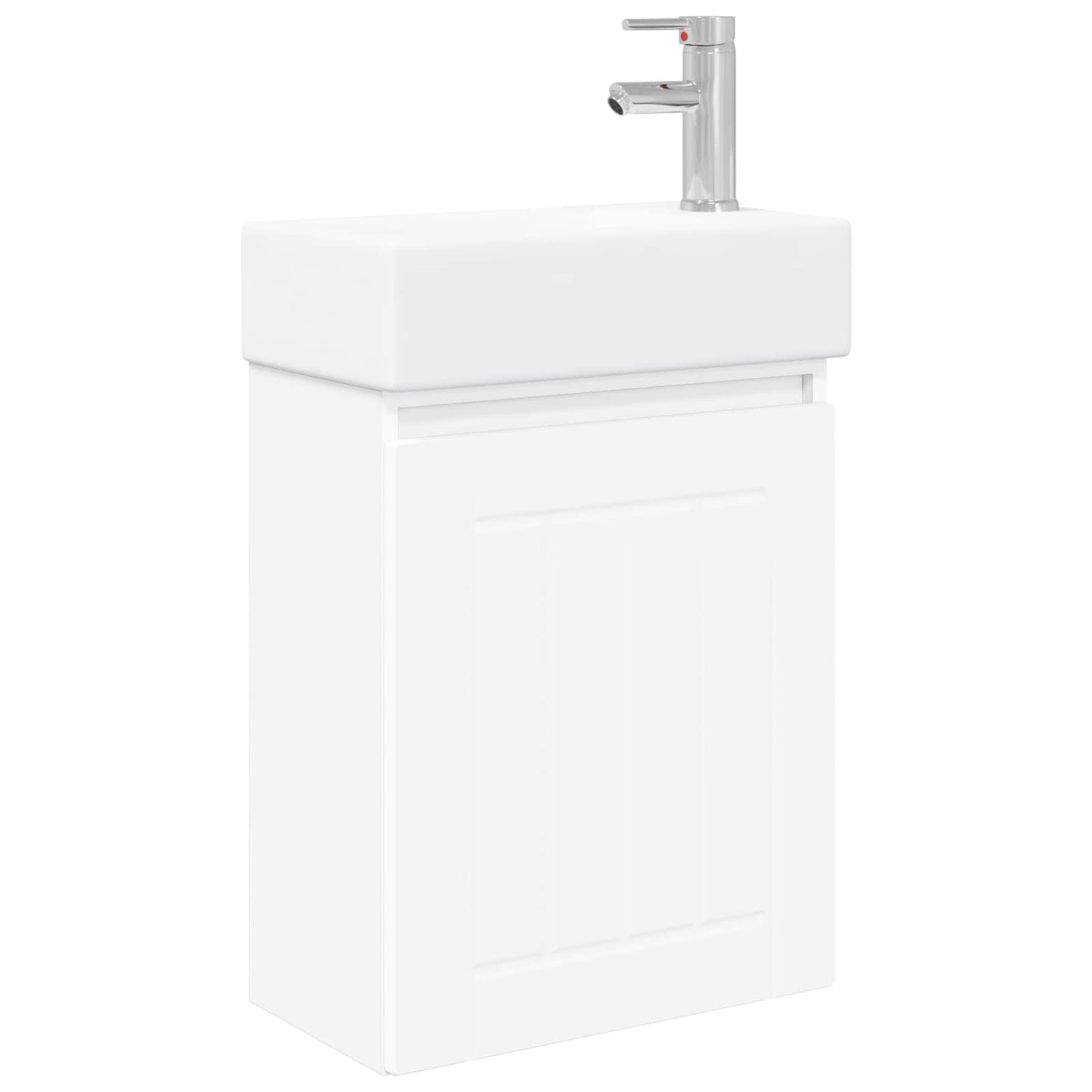 Bathroom Vanity Unit with Tap White 45.5 x 25.5 x 84 cm