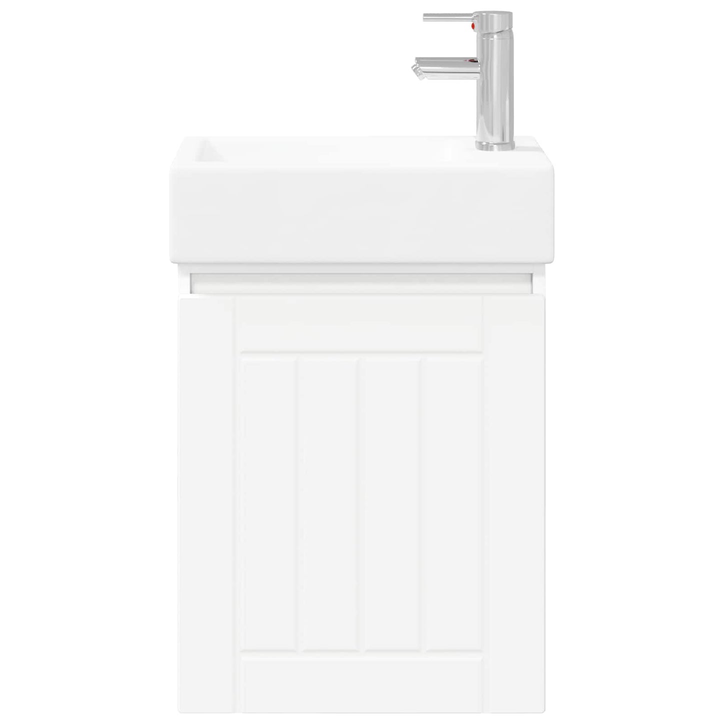 Bathroom Vanity Unit with Tap White 45.5 x 25.5 x 84 cm