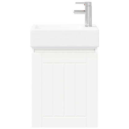 Bathroom Vanity Unit with Tap White 45.5 x 25.5 x 84 cm
