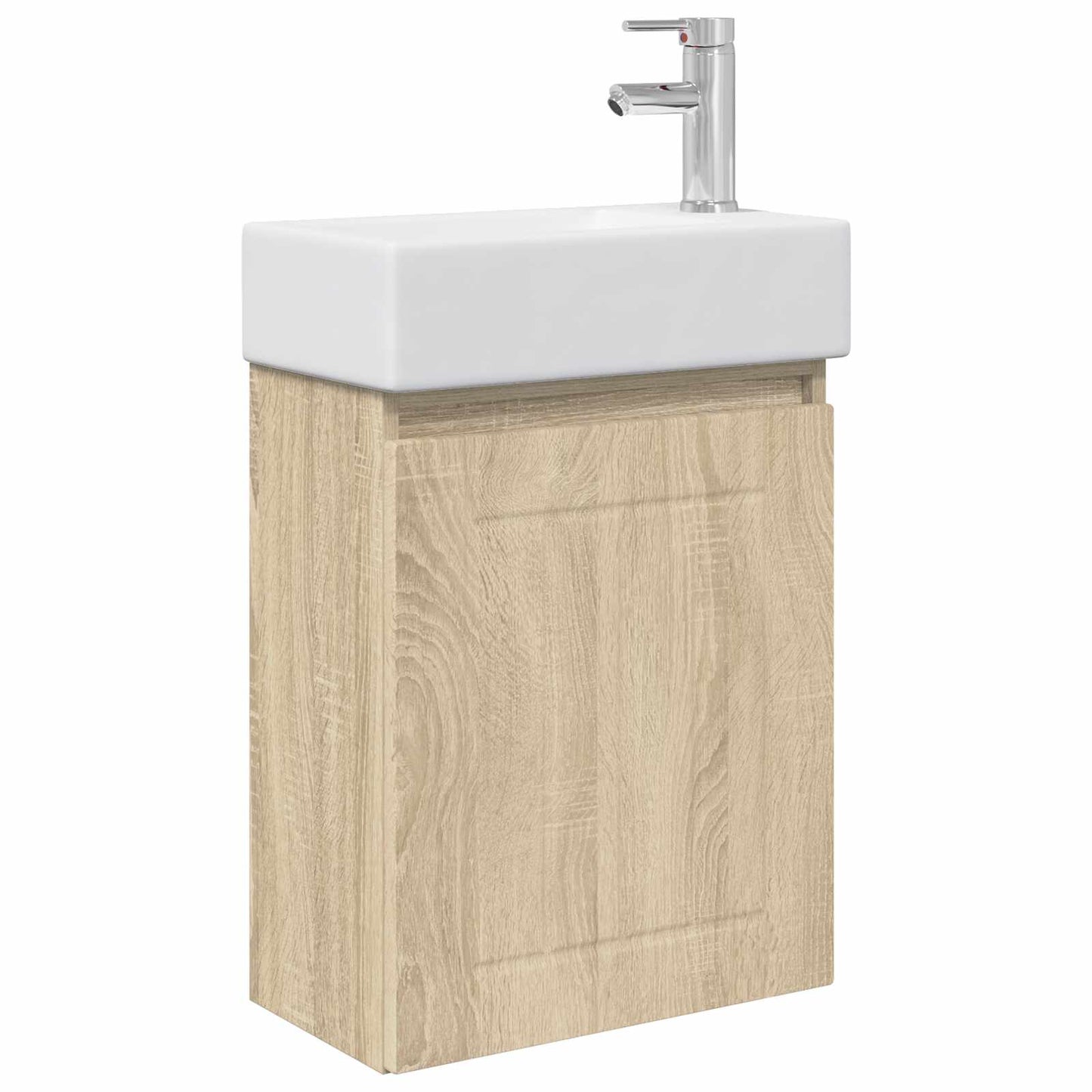 Bathroom Vanity Unit with Tap Sonoma Oak 45.5 x 25.5 x 84 cm