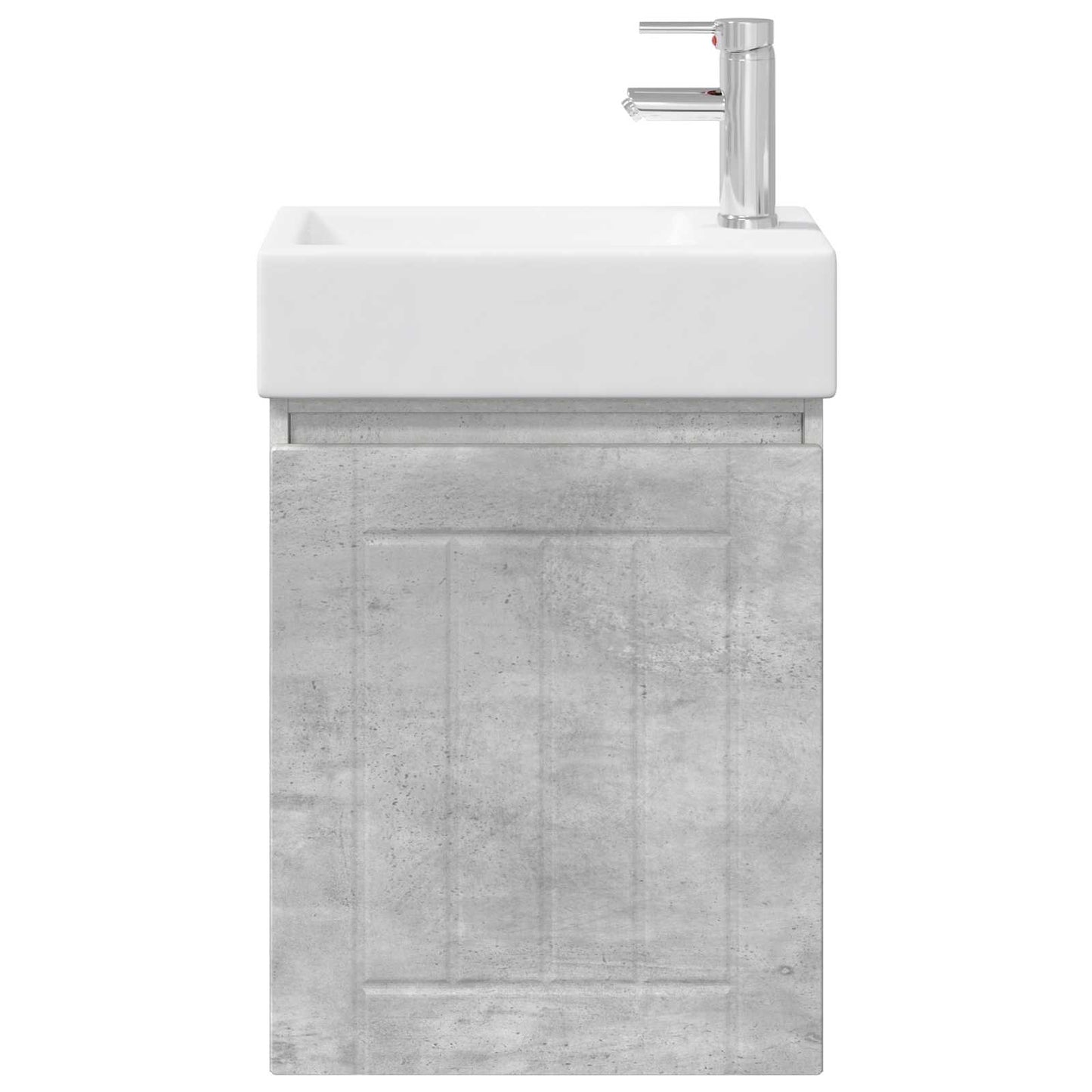 Bathroom Vanity Unit with Tap Concrete Grey 45.5 x 25.5 x 84 cm
