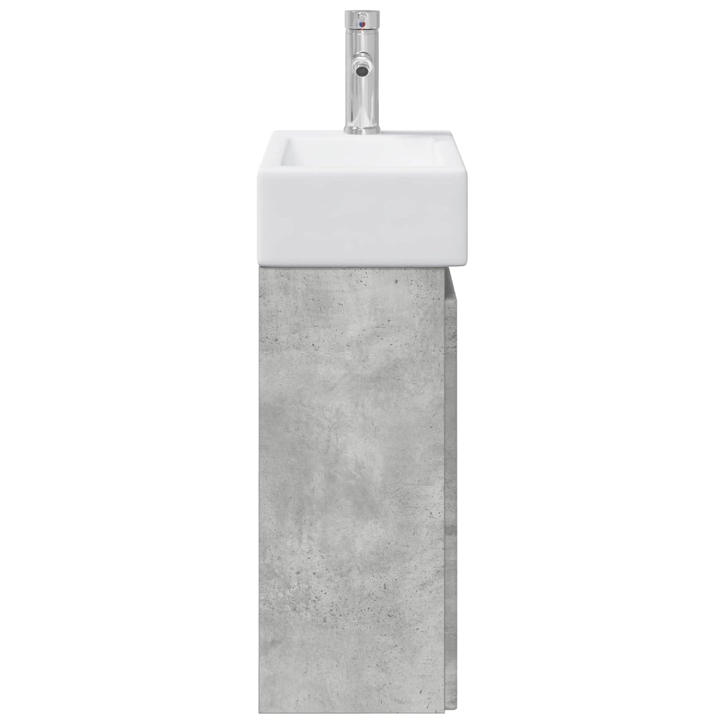 Bathroom Vanity Unit with Tap Concrete Grey 45.5 x 25.5 x 84 cm