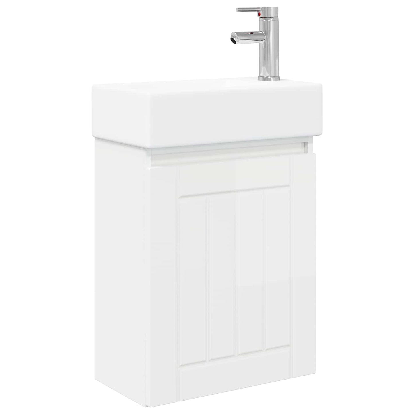 Bathroom Vanity Unit with Tap High Gloss White