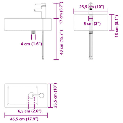 Bathroom Vanity Unit with Tap High Gloss White