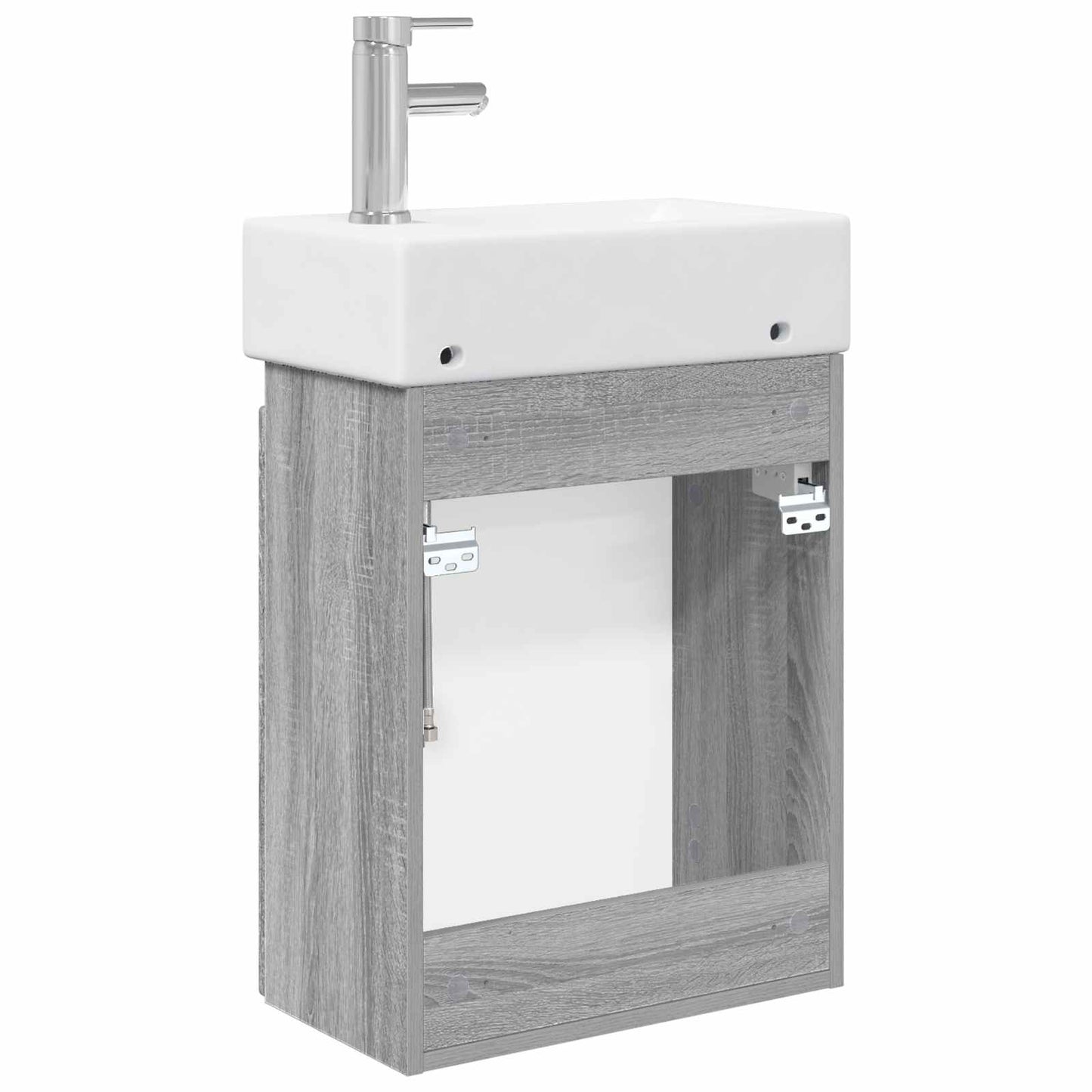 Bathroom Vanity Unit with Tap Grey Sonoma 45.5 x 25.5 x 84 cm