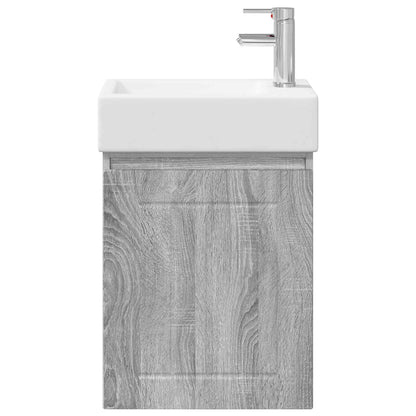Bathroom Vanity Unit with Tap Grey Sonoma 45.5 x 25.5 x 84 cm