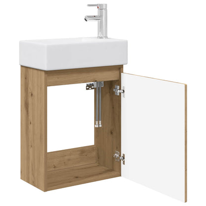 Bathroom Vanity Unit with Tap Artisan Oak 45.5 x 25.5 x 84 cm