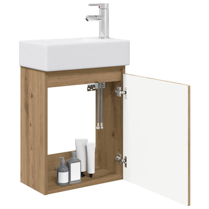Bathroom Vanity Unit with Tap Artisan Oak 45.5 x 25.5 x 84 cm