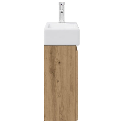 Bathroom Vanity Unit with Tap Artisan Oak 45.5 x 25.5 x 84 cm