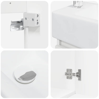 Bathroom Vanity Unit with Tap White 45.5 x 22.5 x 84 cm