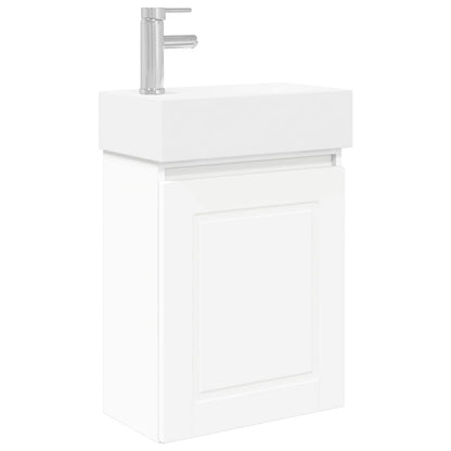 Bathroom Vanity Unit with Tap White 45.5 x 22.5 x 84 cm