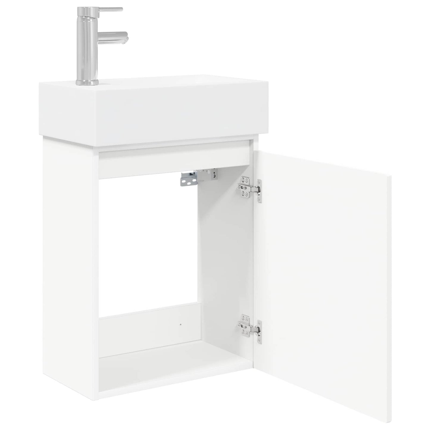 Bathroom Vanity Unit with Tap White 45.5 x 22.5 x 84 cm