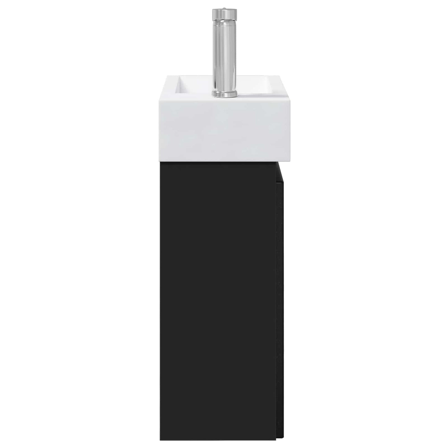 Bathroom Vanity Unit with Tap Black 45.5 x 22.5 x 84 cm