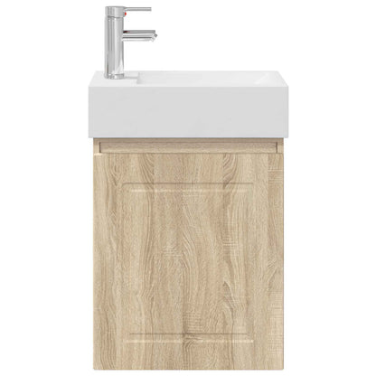 Bathroom Vanity Unit with Tap Sonoma Oak 45.5 x 22.5 x 84 cm