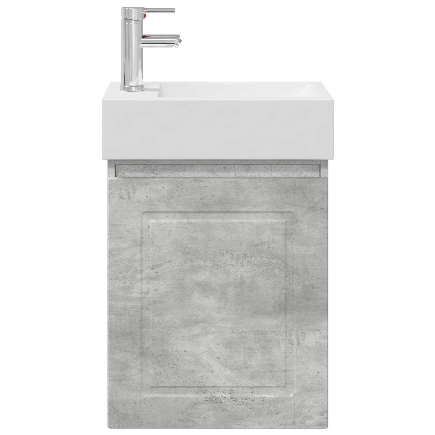 Bathroom Vanity Unit with Tap Concrete Grey 45.5 x 22.5 x 84 cm