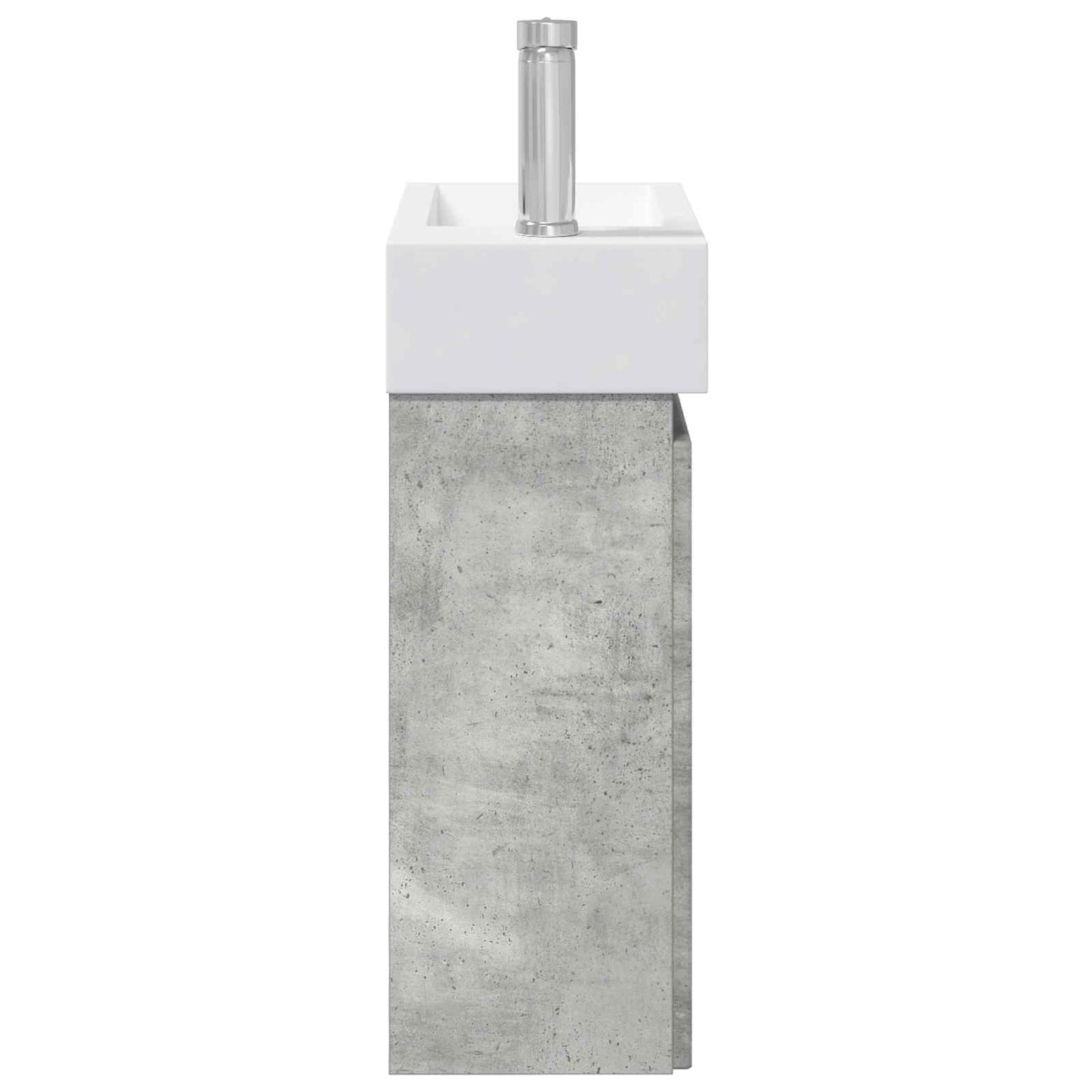 Bathroom Vanity Unit with Tap Concrete Grey 45.5 x 22.5 x 84 cm