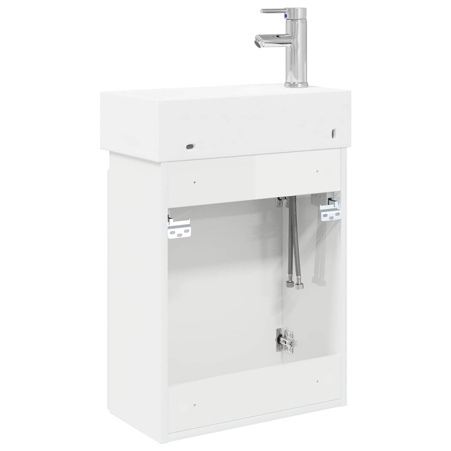 Bathroom Vanity Unit with Tap High Gloss White