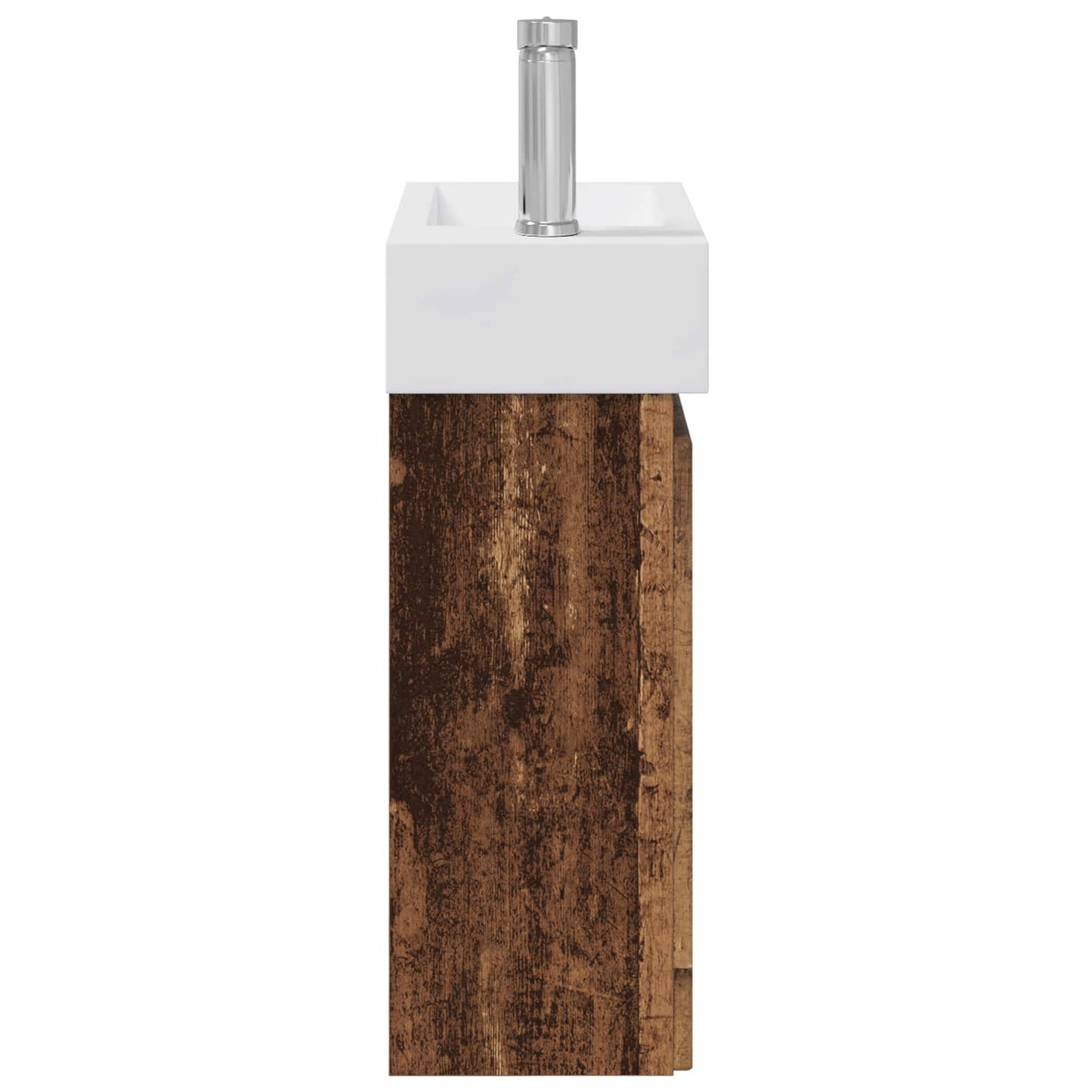 Bathroom Vanity Unit with Tap Old Wood 45.5 x 22.5 x 84 cm