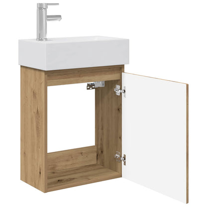 Bathroom Vanity Unit with Tap Artisan Oak 45.5 x 22.5 x 84 cm