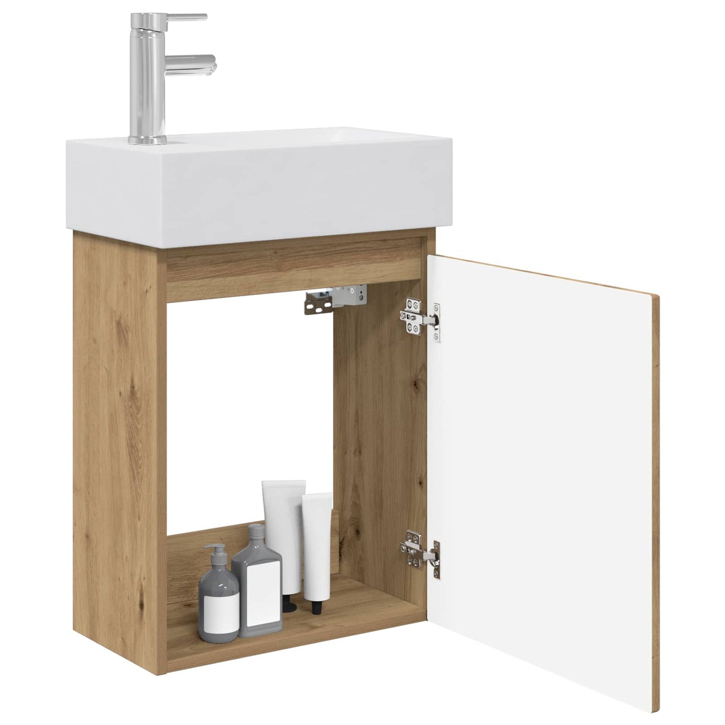 Bathroom Vanity Unit with Tap Artisan Oak 45.5 x 22.5 x 84 cm