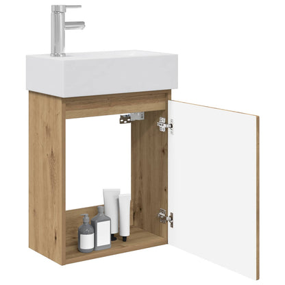 Bathroom Vanity Unit with Tap Artisan Oak 45.5 x 22.5 x 84 cm